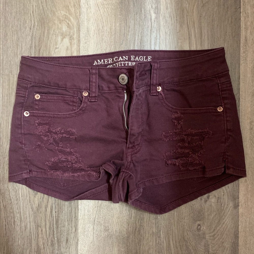 American Eagle Maroon Shorts